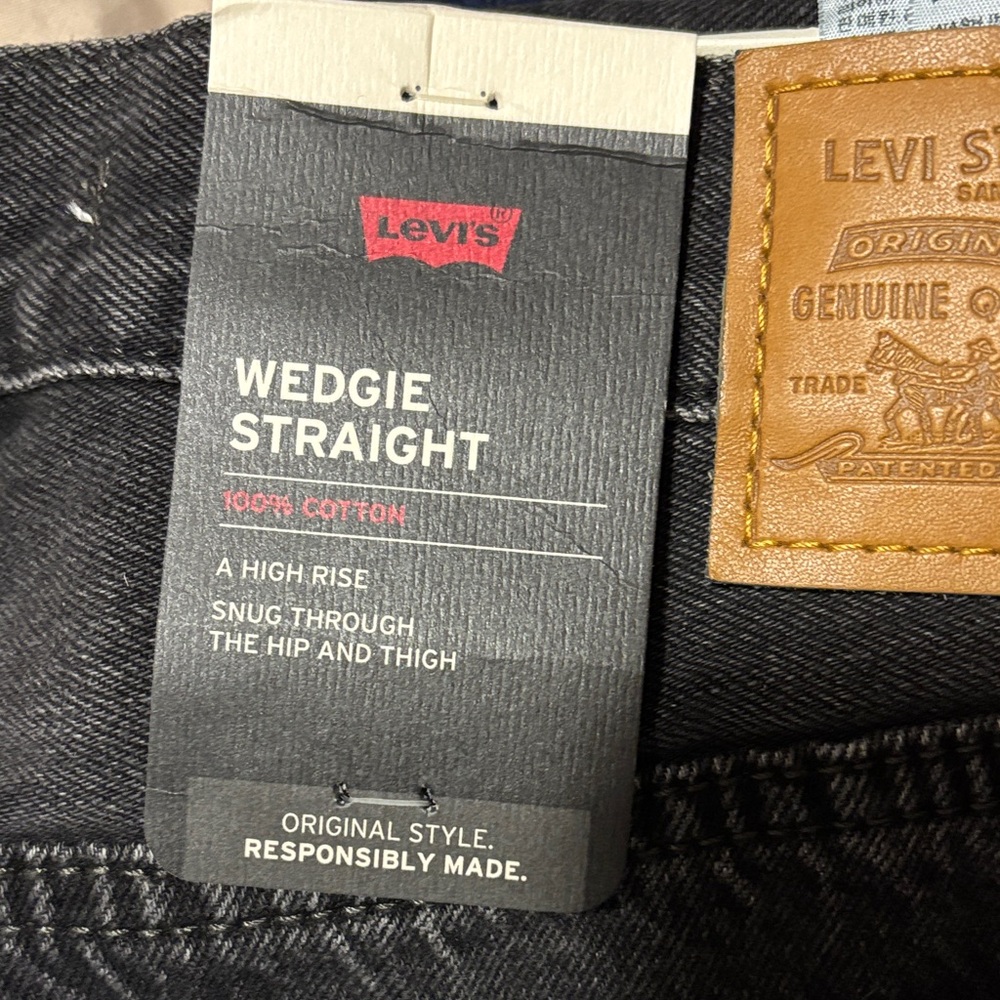Levi's Dark Gray Wedgie Straight Jeans
